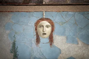 affresco blu pompei